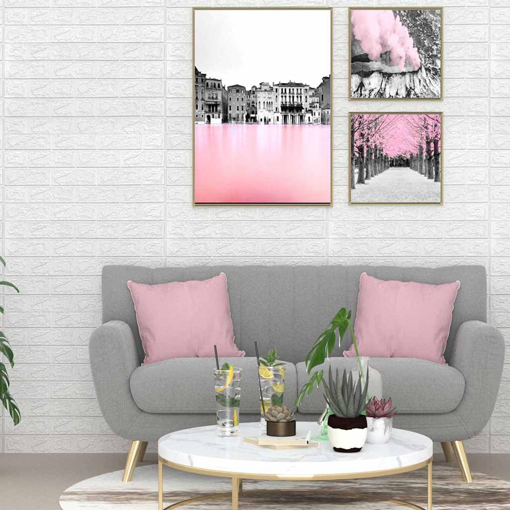 3D Wallpaper Bricks Self-adhesive 40 pcs White