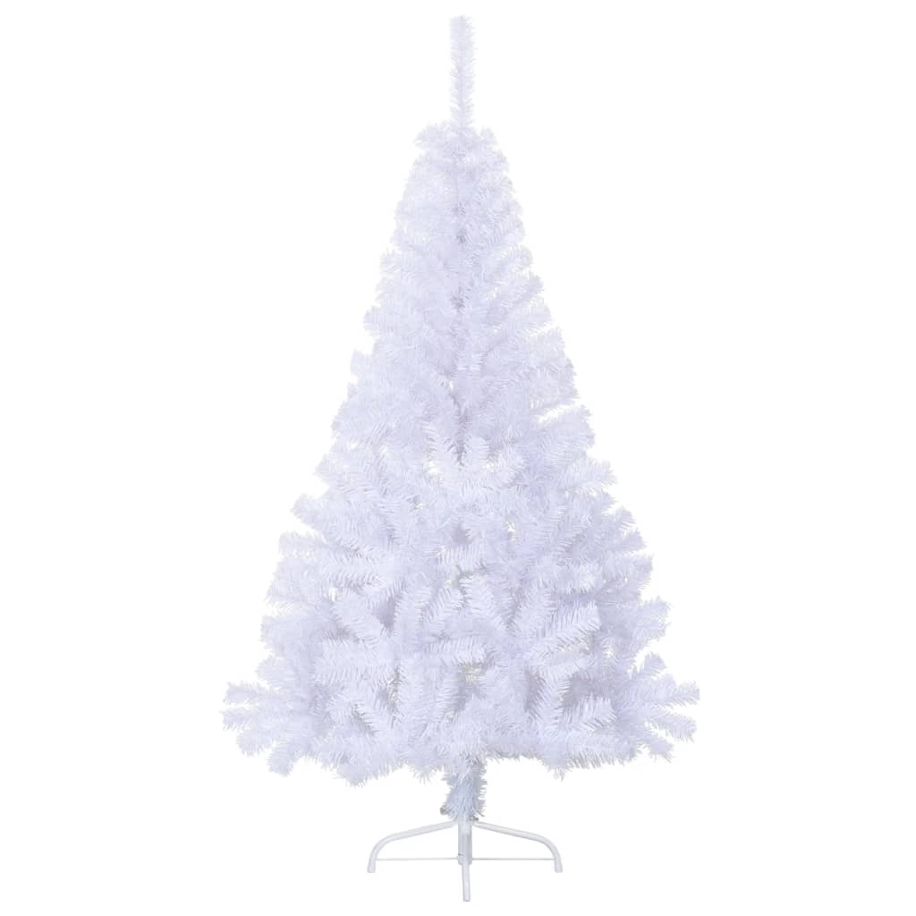 Artificial Half Christmas Tree with Stand White 150 cm PVC