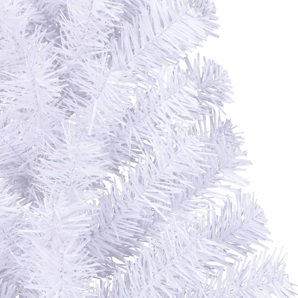 Artificial Half Christmas Tree with Stand White 150 cm PVC