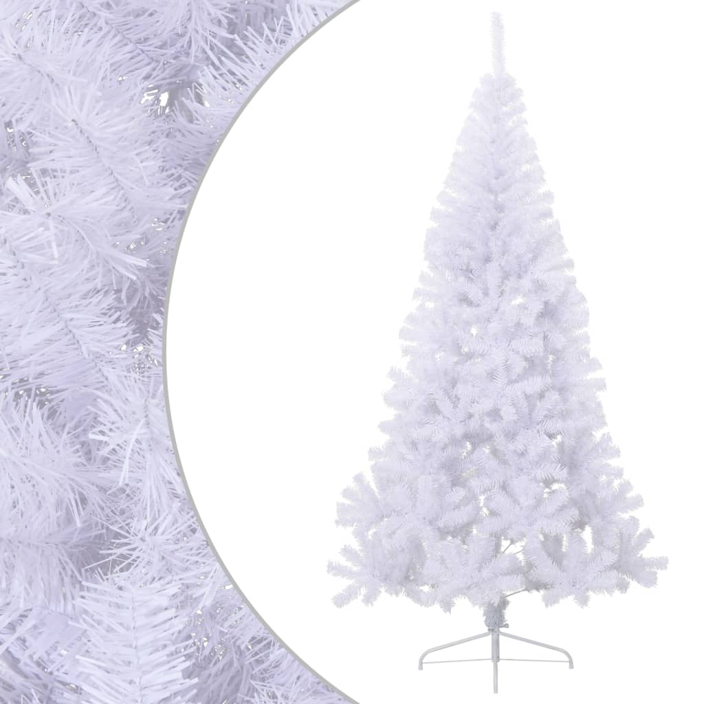 Artificial Half Christmas Tree with Stand White 180 cm PVC