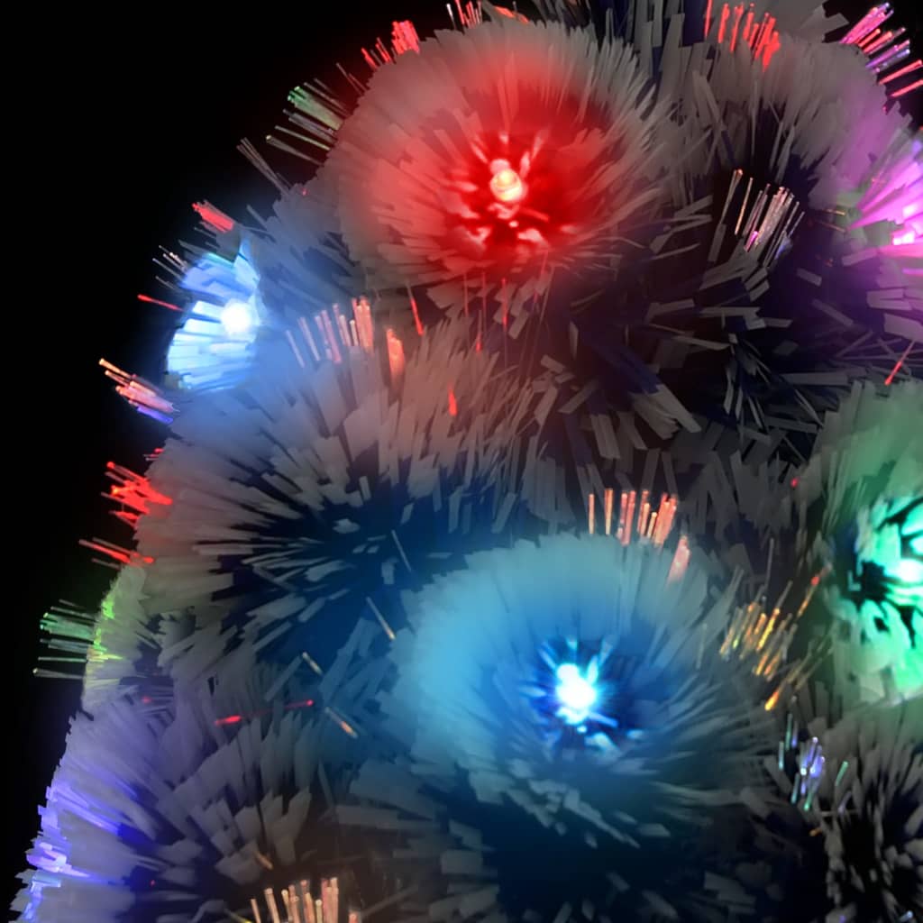 Artificial Pre-lit Christmas Tree White&Blue 180 cm Fibre Optic