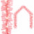 Christmas Garland with LED Lights 20 m Pink