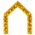 Christmas Garland with LED Lights 10 m Gold