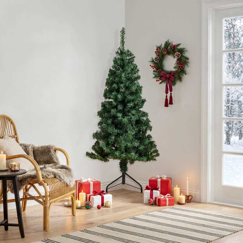 Corner Artificial Christmas Tree Green 150 cm PVC