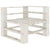 6 Piece Garden Pallet Lounge Set Wood White