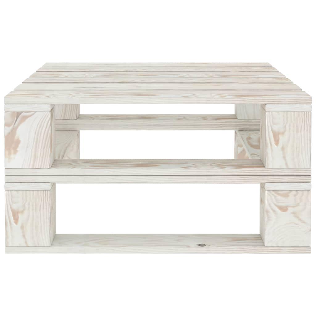 6 Piece Garden Pallet Lounge Set Wood White