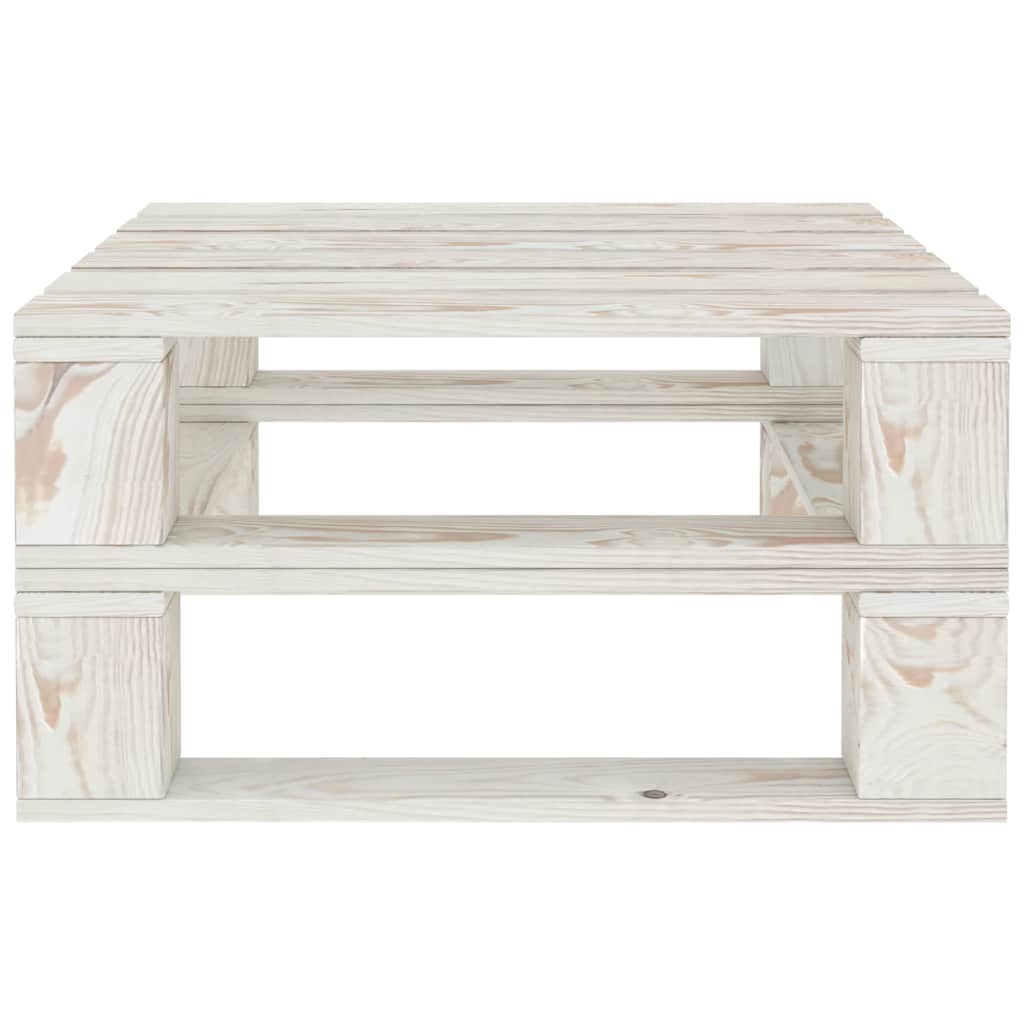 7 Piece Garden Pallet Lounge Set Wood White