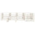 6 Piece Garden Pallet Lounge Set Wood White