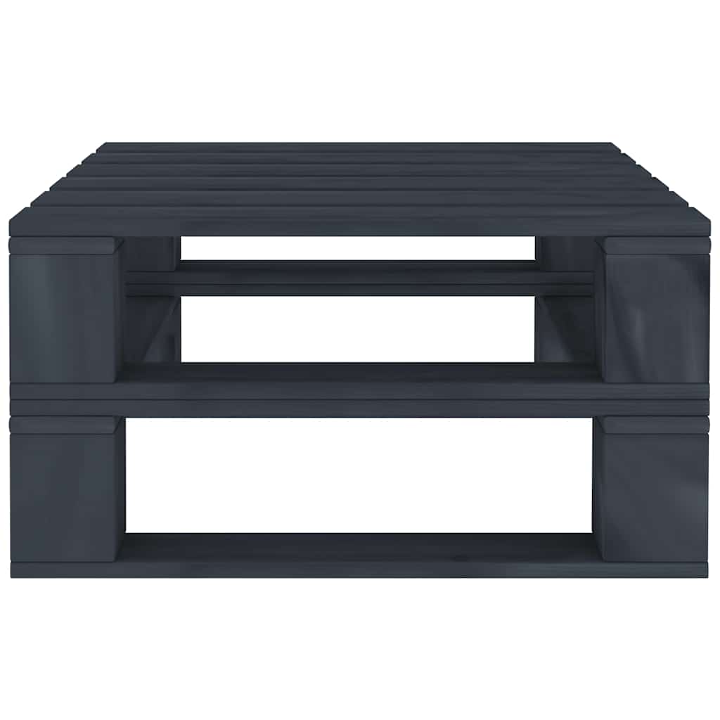 5 Piece Garden Pallet Lounge Set Wood Grey