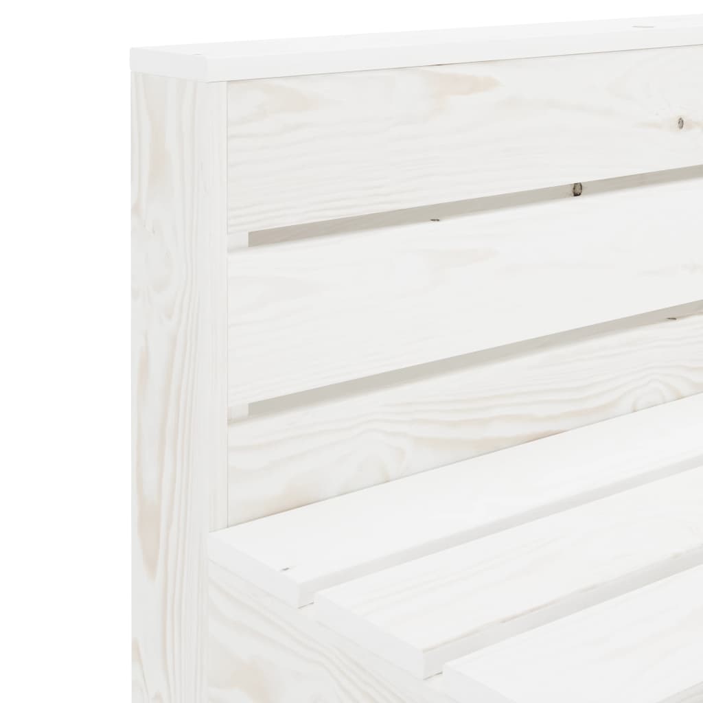 Garden 4-Seater Pallet Sofa Wood White