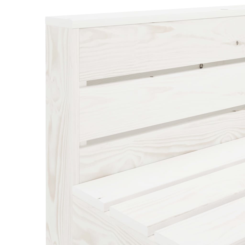 Garden 3-Seater Pallet Sofa Wood White