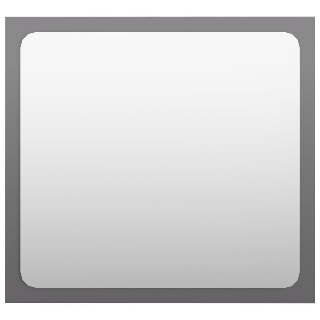 Bathroom Furniture Set High Gloss Grey Engineered Wood