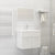 Bathroom Furniture Set High Gloss White Engineered Wood