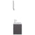 Bathroom Furniture Set High Gloss Grey Engineered Wood