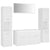 Bathroom Furniture Set White Engineered Wood