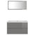 Bathroom Furniture Set High Gloss Grey Engineered Wood
