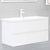 Bathroom Furniture Set High Gloss White Engineered Wood