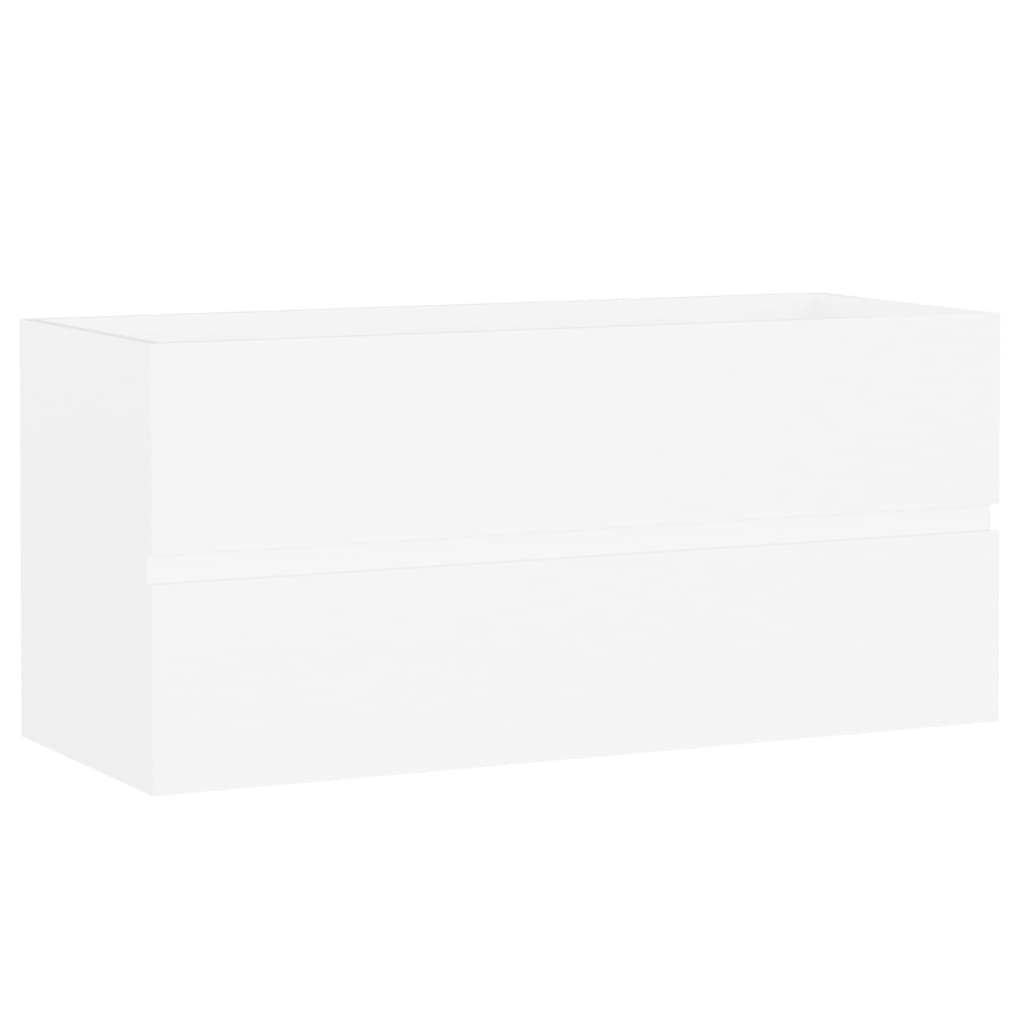 Bathroom Furniture Set White Engineered Wood