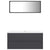Bathroom Furniture Set Grey Engineered Wood