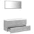 Bathroom Furniture Set Concrete Grey Engineered Wood