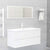Bathroom Furniture Set High Gloss White Engineered Wood