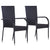 3 Piece Garden Dining Set Black