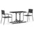 3 Piece Garden Dining Set Black