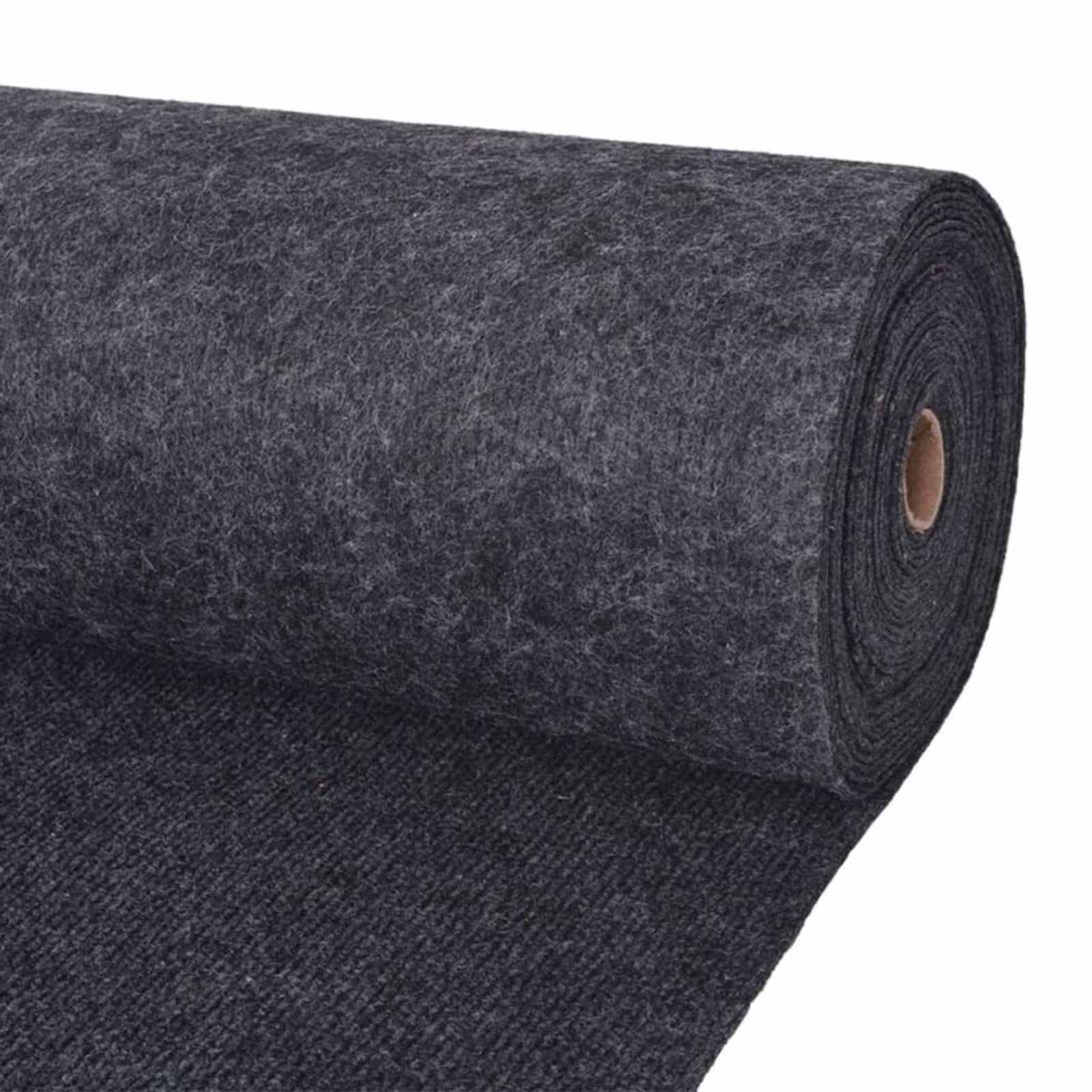 Carpet Anthracite 1,2 x 10 m Polyester