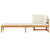 Sun Lounger with 1 Armrest Cream White Solid Acacia Wood