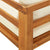 Sun Lounger with 1 Armrest Cream White Solid Acacia Wood