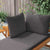 Sun Lounger with 1 Armrest Dark Grey Solid Acacia Wood