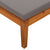 Sun Lounger with 1 Armrest Dark Grey Solid Acacia Wood