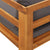 Sun Lounger with 1 Armrest Dark Grey Solid Acacia Wood