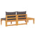 Garden Bench with Table Dark Grey Cushions Solid Acacia Wood