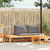 Garden Bench with Table Dark Grey Cushions Solid Acacia Wood