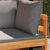 2 Piece Garden Lounge Set with Dark Grey Cushions Acacia Wood