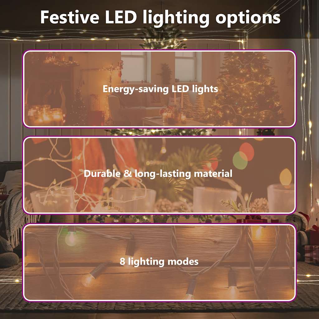 LED String with 300 LEDs Warm White 30 m