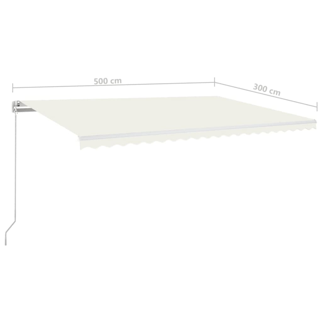 Manual Retractable Awning 500x300 cm Cream (313193+313169)