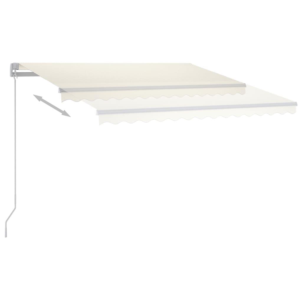 Freestanding Manual Retractable Awning 300x250 cm Cream
