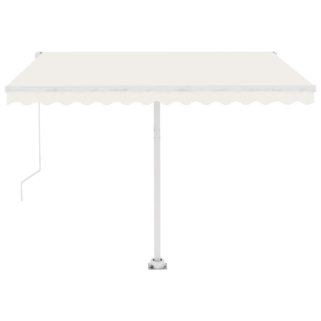 Freestanding Manual Retractable Awning 300x250 cm Cream
