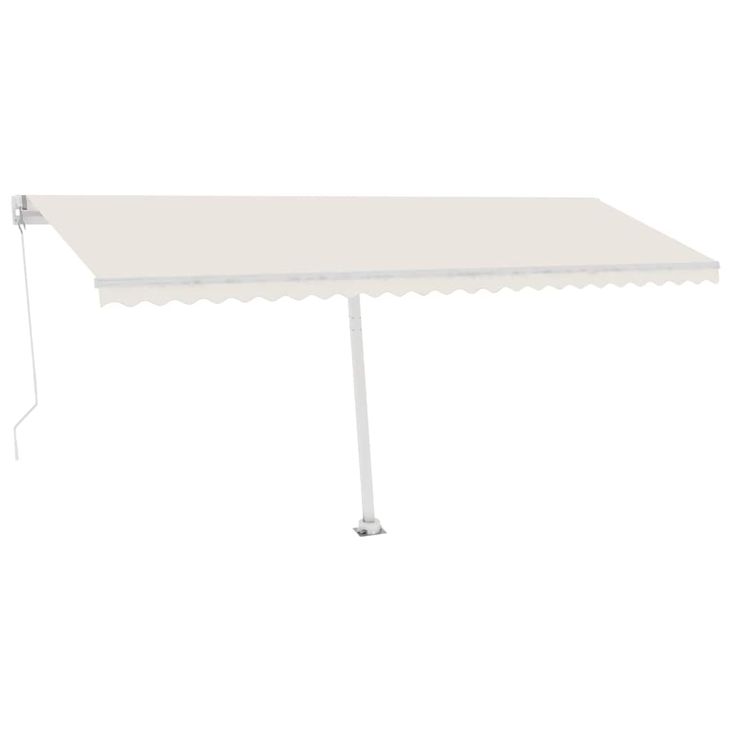 Freestanding Manual Retractable Awning 500x300 cm Cream (313193+313169+315091)