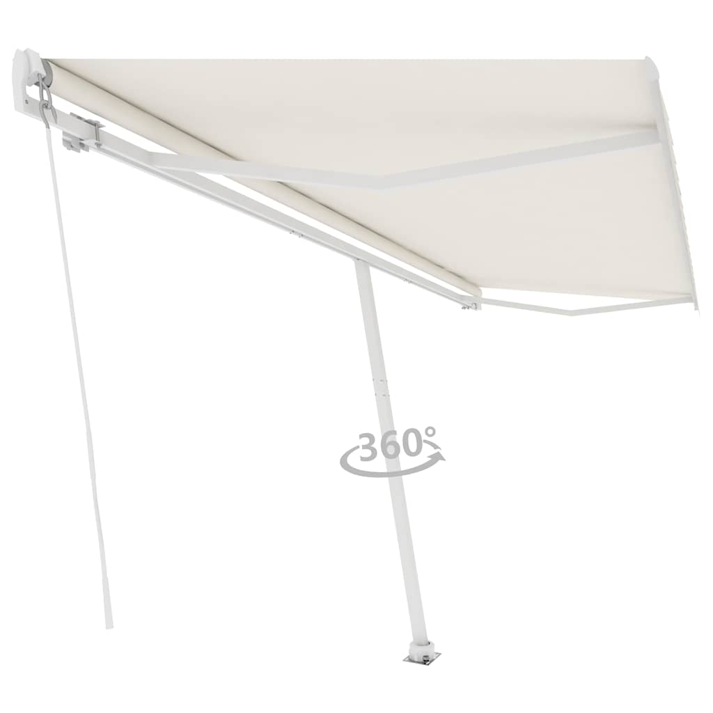Freestanding Manual Retractable Awning 500x300 cm Cream (313193+313169+315091)