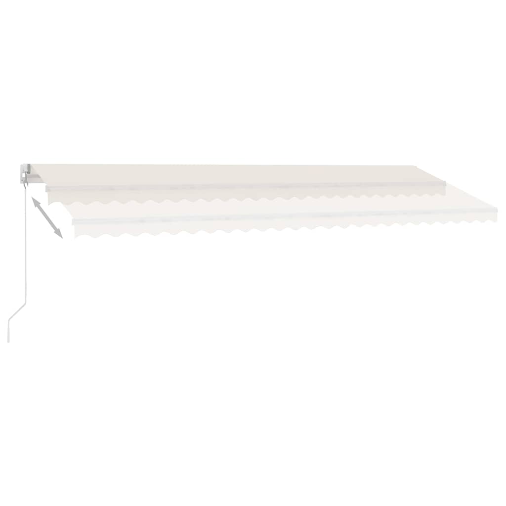 Freestanding Manual Retractable Awning 500x300 cm Cream (313193+313169+315091)