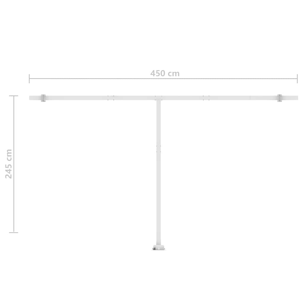 Freestanding Manual Retractable Awning 500x300 cm Cream (313193+313169+315091)