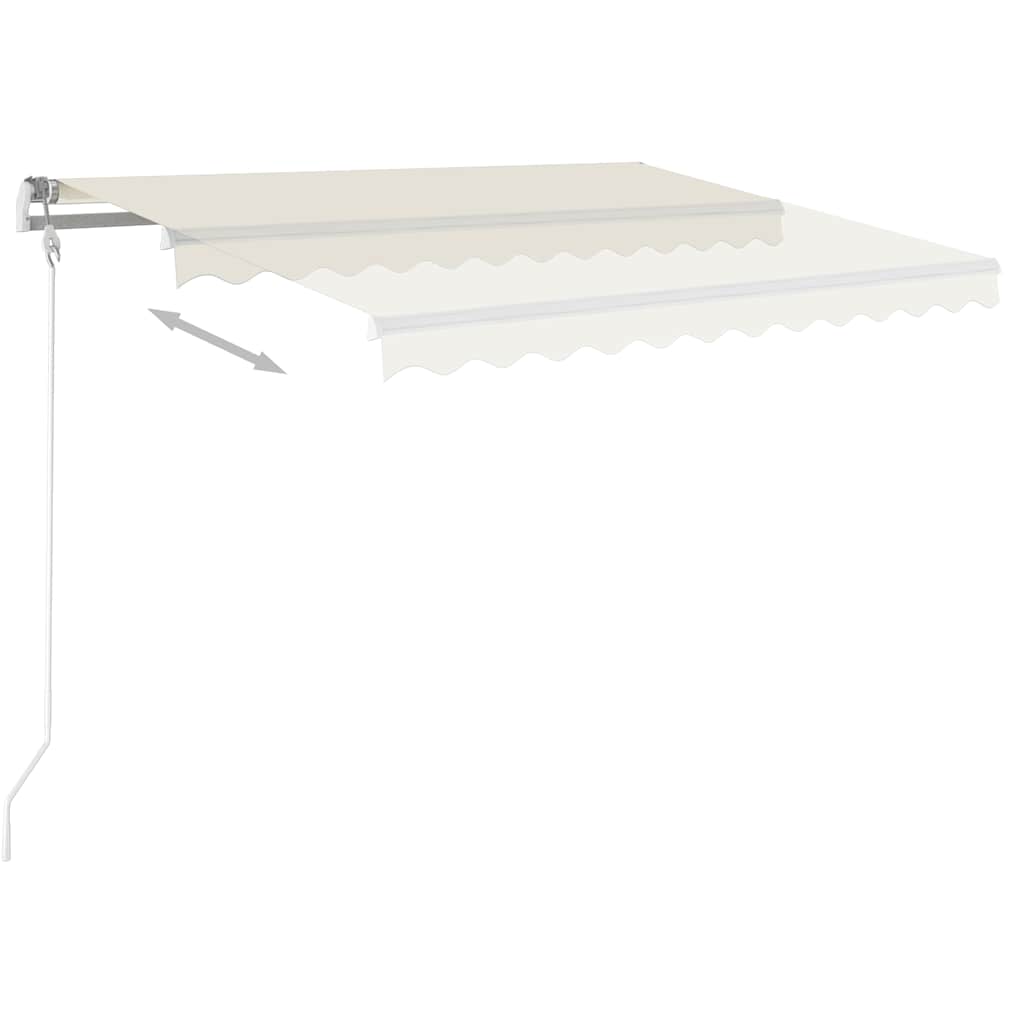 Manual Awning 3 x 2.5 m Cream 100% Polyester