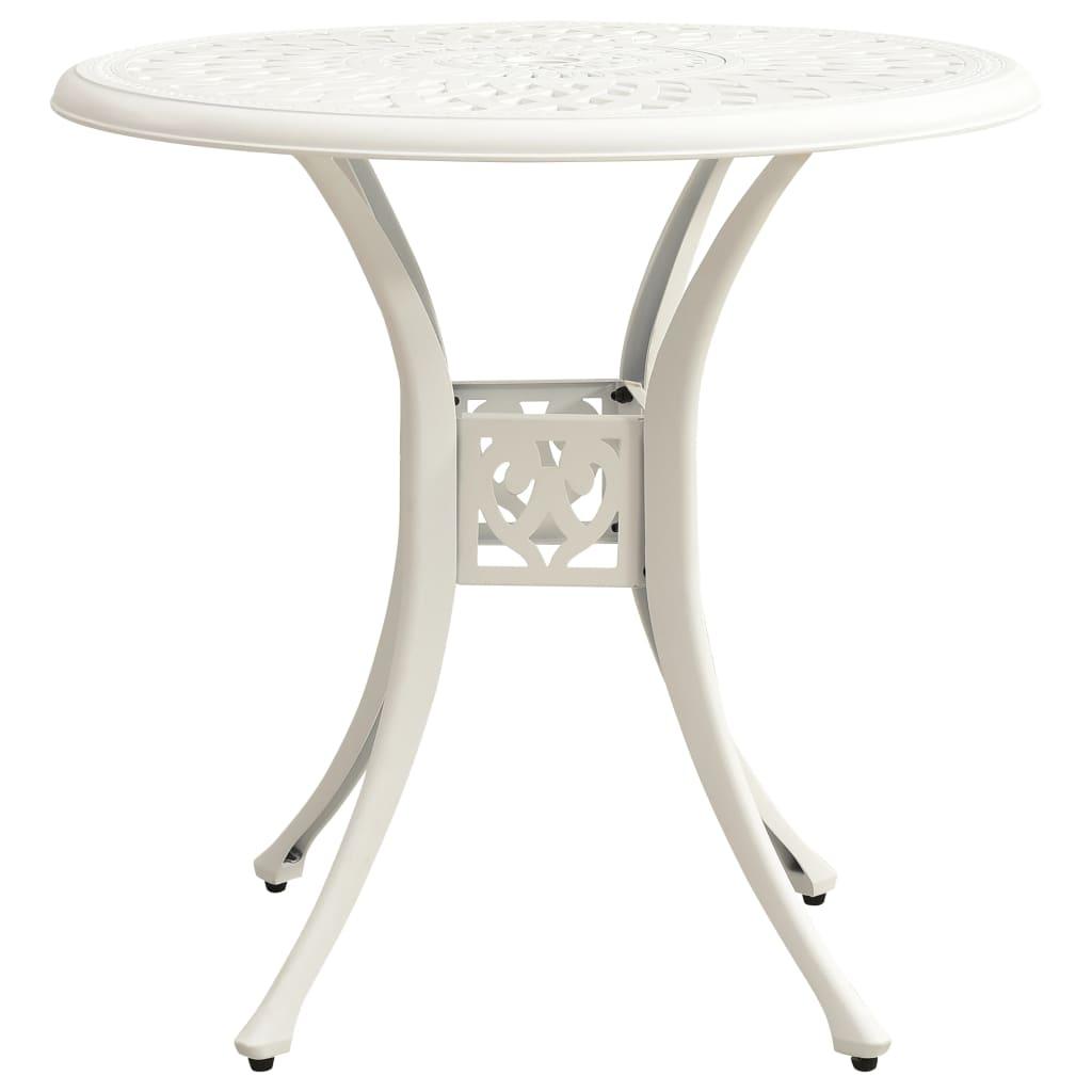 3 Piece Bistro Set Cast Aluminium White