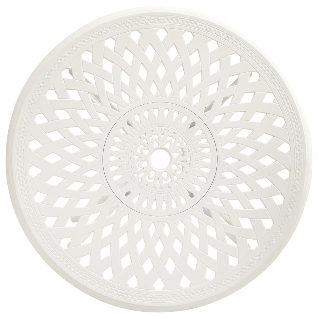 3 Piece Bistro Set Cast Aluminium White