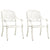 3 Piece Bistro Set Cast Aluminium White