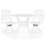 3 Piece Bistro Set Cast Aluminium White
