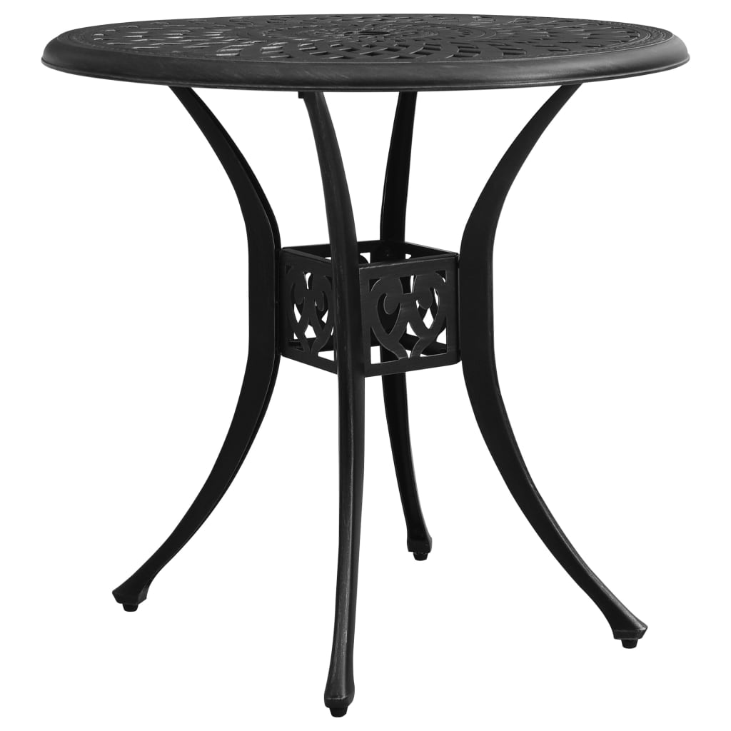 5 Piece Bistro Set Cast Aluminium Black